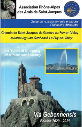 Französischer Pilgerführer zwischen Cluny und Le Puy mit allen Unterkünften, Herbergen und Accueil Jacquaire