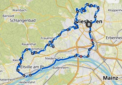 Route Mammutmarsch Rhein-Main 2023